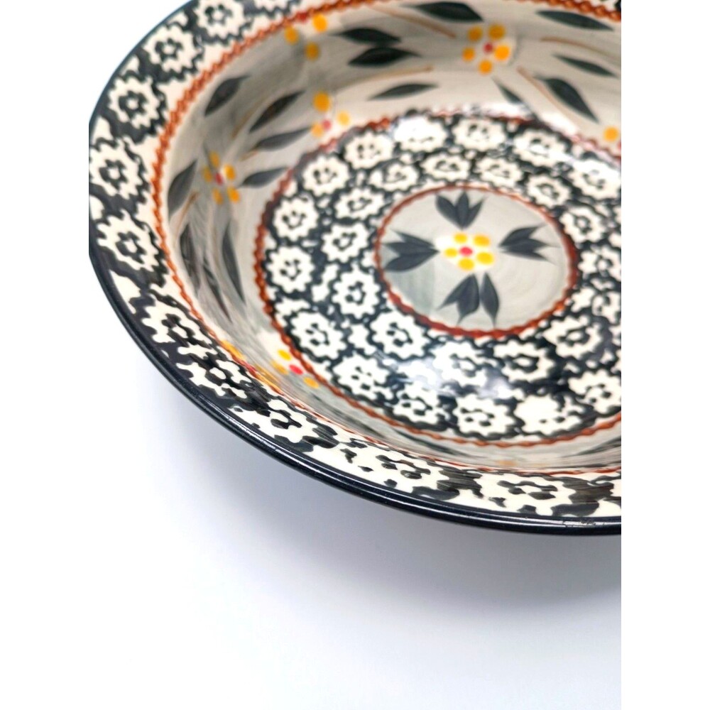 Temptations Old World Black TEQOLWBL Soup Cereal Pasta Ceramic Bowl Discontinued